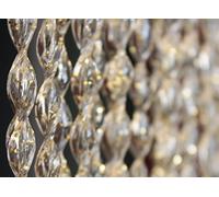 Rideau/Moustiquaire en PVC - modèle 21 - Bâtonnet D'ALUMINIUM - Made in Italy - Mesures Standard (90x200/100X220/120X230/130X240/150X250) - (150 X 250, TRASPARENT AVEC GLITTER OR [9])