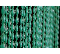 Rideau/Moustiquaire en PVC - modèle 21 - Bâtonnet D'ALUMINIUM - Made in Italy - Mesures Standard (90x200/100X220/120X230/130X240/150X250) - (100 X 220, VERT AVEC GLITTER ARGENT [3])