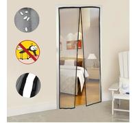 Rideau moustiquaire pour porte anti-insecte magnétiques avec bande auto-agrippante scratch fermeture 100x210cm