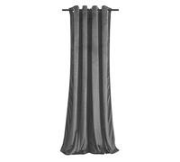 Rideau - Non spécifié - 140x250 cm - Velours occultant - Gris anthracite - Œillets
