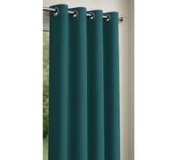 Rideau obscurcissant uni avec 8 œillets - 135x240 cm - Bleu Canard - Isolation Thermique été/Hiver - Entretien Facile