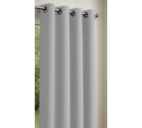 Rideau obscurcissant uni avec 8 œillets - 135x240 cm - Gris Perle - Isolation Thermique été/Hiver - Entretien Facile