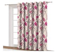Rideau occultant 140x240cm - Style shabby chic en fleurs - Multicolore - Passe-tringle