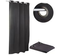 Carlo Milano Rideau occultant 145 x 245 cm avec œillets 4 cm - coloris noir