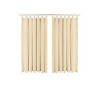 Rideau occultant - - 2 pcs - 140 x 225 cm - Beige - Micro-satin