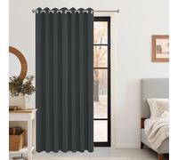 Rideau Occultant 50 x 150 cm Isolant Anti UV, Lot de 1 Rideaux Opaque Draperies Intérieurs Decoration 100% Rideau Occultant Thermique pour Salon, Chambre, Gris Foncé