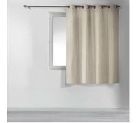 Rideau occultant à œillets 135 x 180 cm chambray uni Chinéa Beige - petite hauteur