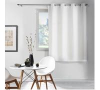 Rideau occultant à œillets CHINÉA 135 x 180 cm - Blanc chambray, petite hauteur