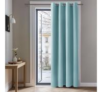 Rideau occultant à œillets, rideau de salon, occultant, rideau thermique, protection contre le froid et la chaleur, couleur bleu ciel, 214x132 cm, 1 pièce