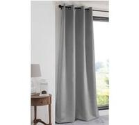 Rideau occultant à œillets uni polyester NOTTE gris 135X250CM Gris G