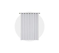 Rideau Occultant à Oeillets Rideau Chambre Fille Rideau Décoratif Rideau Thermique Isolant Rideaux pour Salon 200x270cm Blanc Pâle Gris