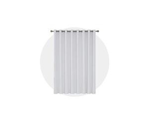 Rideau Occultant à Oeillets Rideau Chambre Fille Rideau Décoratif Rideau Thermique Isolant Rideaux pour Salon 200x270cm Blanc Pâle Gris