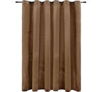 Rideau occultant avec anneaux en métal Velours Beige 290x245 cm