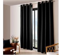 Rideau occultant Basic grande hauteur Noir 140 x 280 cm - Enjoy Home