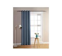 Rideau occultant - Bleu tendre - 140 x 260 cm - 100% Polyester - Oillets - Design contemporain