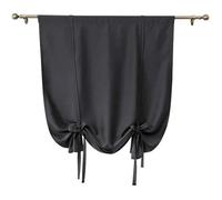 Rideau Occultant Court Uni à Nouer, 60 x 120 cm, Polyester Isolant Thermique Anti Bruit pour Petites Fenêtres, Cuisine Chambre Salle