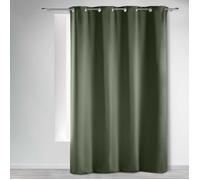 Rideau Occultant - DOUCEUR D'INTÉRIEUR - Uni Kaki - 135 x 280 cm - Œillets - Tissu 100% Polyester