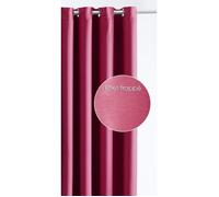 Rideau occultant - Effet frappé - Rose fuchsia - 140x260 cm - 8 œillets - Isolant