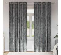 Rideau occultant en velours VIDAXL 2 pcs Gris 225 x 140 cm