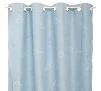 Rideau Occultant Enfant - Dinosaure Bleu 140x250