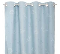 Rideau occultant enfant ""Glow"" dinosaure bleu clair 140x250cm - Atmosphera Créateur d'intérieur