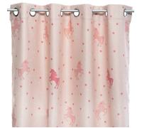 Atmosphera - Rideau occultant enfant Licorne 140x250 cm Rose
