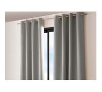 ED ENJOY HOME Rideau Occultant avec Œillets argentés, Gris, Grande Hauteur, 140x280cm, 100% Polyester, Tissu Certifié Oeko-TEX, Collection Réglisse