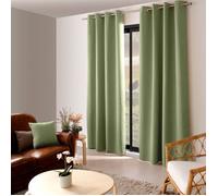 Rideau occultant et isolant uni Olive - Taille: 140x240cm - Coloris: Vert olive