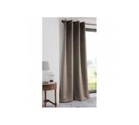 Rideau occultant - HOME MAISON - Uni - Œillets métalliques - Lin/Beige - 140 x 280 cm