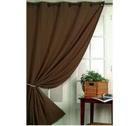 Rideau occultant Ignifugé M1 Non Feu Chocolat 140x260cm - Marron Uni