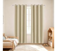 Rideau Occultant Lot de 1 Bloquer Lumière 70x75cm Beige | Blackout Curtains For Bedroom, Rideaux Thermiques Occultants Anti-Uv, Phonique Bruit Pour Chambre, Masion