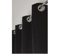 Rideau Occultant - Marque - Modèle - Noir - Uni - Œillets