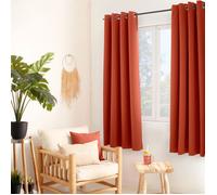 Rideau occultant - OBSKUR - 140 x 180 cm - Terre cuite - 8 oeillets - 100% polyester