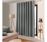 Rideau occultant - OBSKUR - 300 x 240 cm - Gris - Œillets métal - 100% polyester