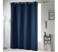 Douceur d'Intérieur – Rideau à œillets Occult 135 x 240 cm Occultant Uni Bleu Navy
