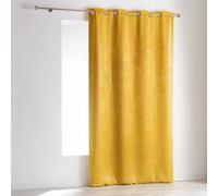 Homea 1606559 OPACIA Rideau à œillets Polyester Jaune 140 x 240 cm