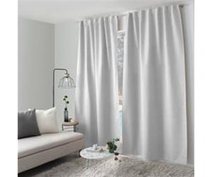 Rideau Occultant Opacité Maximale "Eclipse" 140x240cm Blanc Blanc G