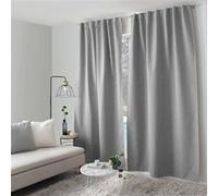 Rideau 100% occultant à pattes cachées ""Eclipse"" - Taille: 140x240cm - Coloris: Gris