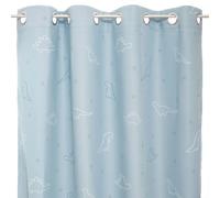 Rideau occultant phosphorescent enfant Dinosaure - 140 x 250 cm - Bleu