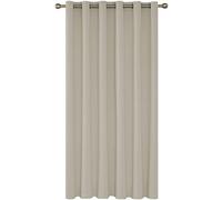 Rideau Occultant Rideaux Salon Thermique Isolant a Oeillet Rideaux Grande Hauteur Thermique Anti Chaleur200x290cm Beige