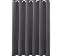 Rideau Occultant Salon, 90 x 100 cm Design Moderne Polyester Rideaux Occultants Thermique à Oeillets Lisse Design Moderne à Oeillets Lavable pour Salon Moderne, Gris Foncé