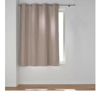 Rideau occultant thermique 140 x 180 cm œillets - Beige lin, 100% occultant