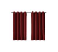 Rideau occultant thermique - CUCRAF - Lot de 2 137x132 cm - Occultation 85-95% - 8 œillets métalliques
