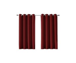 Rideau occultant thermique - CUCRAF - Lot de 2 137x132 cm - Occultation 85-95% - 8 œillets métalliques