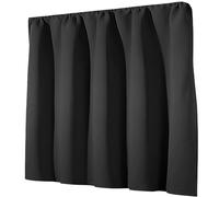 Rideau Occultant Thermique Grande Largeur 200 x 160 cm Anti Froid et Chaleur Rideau Phonique Anti Bruit Décoration de Fenêtre, Design Moderne pour Chambre Adulte Salon, Noir
