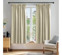Rideau occultant, thermocollant, pour chambre d'enfant, 138x132 cm, beige, lot de 2