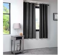 Rideau occultant uni 210gr/m2 Gris anthracite 140x280 cm