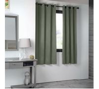 Rideau occultant uni 210gr/m2 Kaki 135x250 cm