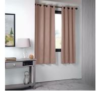 Rideau occultant uni 210gr/m2 Rose Clair 140x280 cm