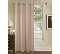 Rideau occultant - Uni effet sablé - 100% polyester - 140 x 260 cm - Beige